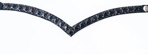 Frontalín de Cuero Negro Cristal Mega Brillante con Forma de V para Brida, Frontalín Brillante para Brida de Cuero, Ecuestre para Exhibición y Adiestramiento - Product Image 4