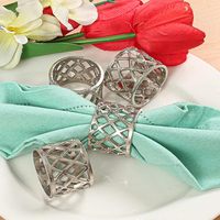 Hermosos Anillos de Servilleta Plateados con Diseño Rectangular Tallado a Mano, Modernos, para Navidad, Acción de Gracias, Decoración de Mesa de Comedor, Fiestas, Juego de 12