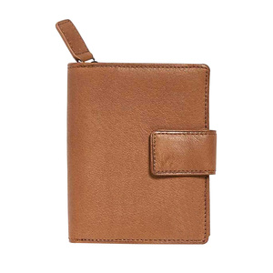 Cartera de Cuero Marrón con Cierre, Forro de Algodón Resistente, Diseño de Patrón de Hilo, para Uso Diario, para Mujer, para las 4 Estaciones - Product Image 5