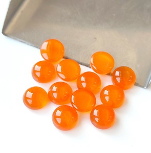Natural Orange Carnelian Round Cabochon 5mm Loose Orange Carnelian Top Quality Natural Orange Carnelian - Product Image 5