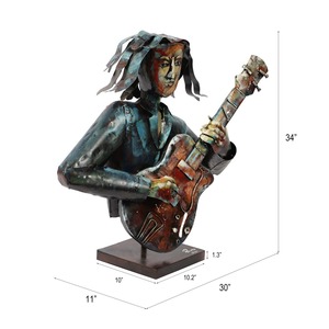 Vibrant Métal Homme Figurine Sculpture Moderne Artistique Table Objet Gras Décor À La Maison Accent Pour Salon Bureau - Product Image 5