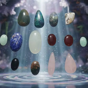 พลอยธรรมชาติคุณภาพสูง รูปทรงแบน ครึ่งวงรี ครึ่งอาเกต ครึ่งแจสเปอร์ ครึ่งหยก  ลด 20% พร้อมของแถม - Product Image 1