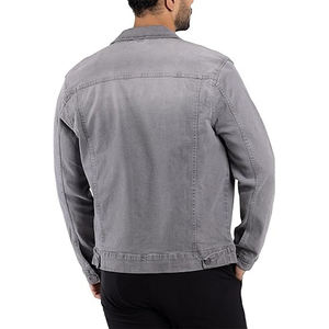 Veste en jean pour homme de qualité supérieure, nouveau style, logo personnalisé, respirante et élégante pour l'hiver, techniques de lavage décontractées - Product Image 3