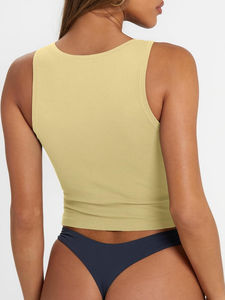 เสื้อกล้ามแขนกุดสำหรับผู้หญิงสำหรับฤดูร้อนเสื้อครอปคอเหลี่ยมสำหรับออกกำลังกาย - Product Image 5