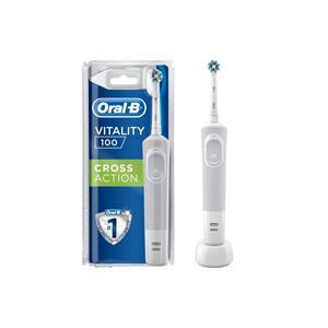Spazzolino elettrico bianco a croce orale-B vitalità 100 azione - Product Image 1