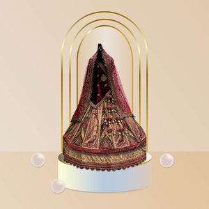 Lehenga Rajwadi Mustard moderne pour soirée, avec Choli Chiku 6M Flair, Dupatta 1.2M, en tissu lourd multi-jarkan, double velours et filet, longueur ras du sol, pour l'hiver - Product Image 1