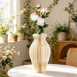 Centre de table au design nordique moderne, vase pliable en papier <span class=keywords><strong>origami</strong></span> 3D élégant en forme de nid d'abeille pour fleurs, décoration d'intérieur - Product Image 2