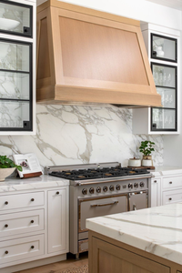 Cubierta Decorativa para Campana Extractora de Cocina, de Madera Sólida, Estilo Moderno Rústico, para Interiores de Casas de Lujo - Product Image 3
