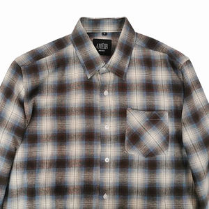 Chemise à carreaux en flanelle 100% coton premium, teinte en fil, à grammage épais, avec boutons-pression, style décontracté, étiquettes personnalisées, infroissable - Product Image 4
