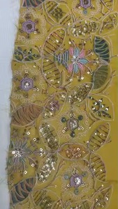 Materia prima textil poliéster Georgette tela 38 pulgadas bordado tela ancho 44 para ropa de proveedor indio - Product Image 3