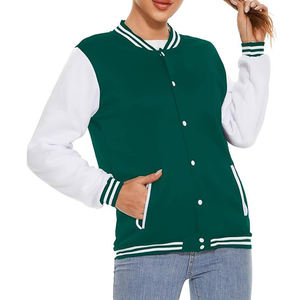 Veste universitaire pour femme avec poche personnalisée sur 2 côtés, prix bas, vêtements décontractés, veste universitaire pour femme multicolores en vente - Product Image 3