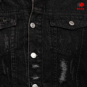 Veste en jean pour homme Ryan Pro Gear personnalisée, fermeture boutonnée confortable, logo personnalisé, ODM OEM pour vêtements décontractés d'hiver - Product Image 6