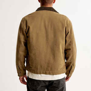 Chaqueta Casual de Lona Resistente Hecha a Medida a Precio Económico de Fábrica Directa, Chaqueta de Moda para Hombre de Material de Algodón de Alta Calidad - Product Image 4