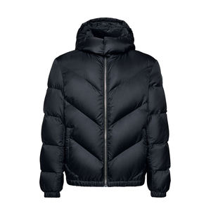 Veste d'hiver matelassée pour homme, à capuche, col montant, tissu de haute qualité, broderie de logo personnalisée, design réversible, service OEM - Product Image 4