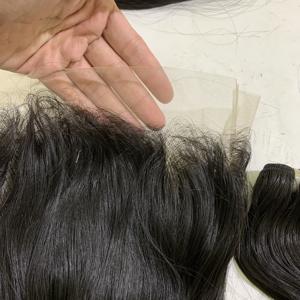 Tissage en lot de cheveux humains, couleur naturelle, vierge, cheveux humains indiens, Body Wave, ensemble de fermeture, vente en gros - Product Image 6