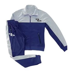 Vente en gros de logo personnalisé veste zippée ensemble de survêtement pour hommes avec panneaux latéraux | Survêtement coupe-vent en nylon vierge pour hommes - Product Image 2