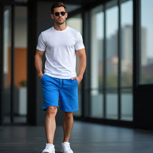 Vêtements de sport gaufré t-shirt short ensemble jogging t-shirt de haute qualité avec short personnalisation de poche été Fitness ensemble de shorts - Product Image 6