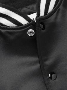 High Quality <b>Wool</b>/Polyester Varsity Jacket Men Customized Color & Logo Outdoor Windproof Waterproof Stand Collar - Product Image 4