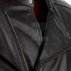 Chaqueta de moto de invierno de cuero transpirable de talla grande para hombre, alta calidad, personalizada, ecológica - Product Image 5