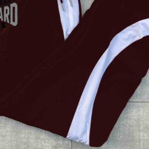 Customized Men's Streetwear Puff Printing 100% Cotton Tracksuit with Flared Jogger Pant and Solid Pattern Hoodie Sweatsuit Set - Product Image 4