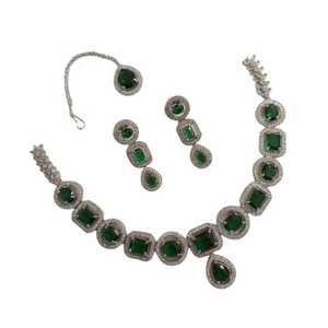 Brazaletes de acero inoxidable, joyería con bordado de piedra de color dorado, conjunto para damas, ropa de Boda nupcial - Product Image 1