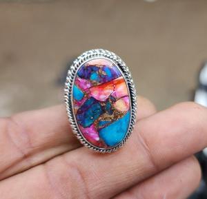 Handmade <b>Silver</b> <b>Boho</b> Style <b>Ring</b> Jewelry 925 Sterling <b>Silver</b> Turquoise Gemstone Trending <b>Ring</b> Jewelry For Women Gift For Her - Product Image 3