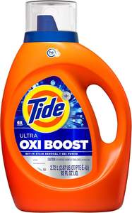 Détergent à lessive liquide Tide Ultra Oxi Boost, 92 fl oz, 65 lavages, détachant avancé, détergent à lessive liquide avec formule extra - Product Image 2