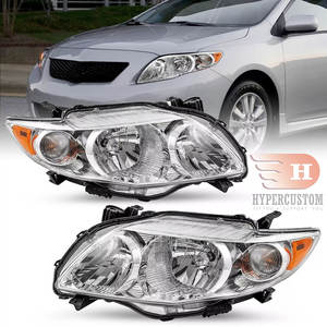 مصابيح أمامية للسيارة بلون أبيض متوافقة مع تويوتا كورولا 2009 - 2010 - Product Image 1