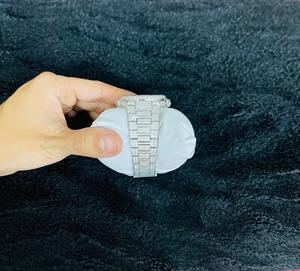 Reloj de Diamantes VVS Brillantes, Reloj de Pulsera con Incrustaciones de Moissanita, Reloj de Lujo Estilo Hip Hop para Unisex, Joyería de Moda, Pieza Destacada, Bling VV - Product Image 2