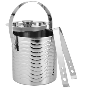 Silver Finished Stainless Steel Beverage <b>Ice</b> Bucket with Side Handle Sustainable Champagne <b>Cooler</b> Parties Restaurant Supplies - Product Image 5