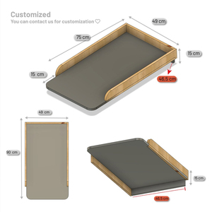 Thiết Kế Hiện Đại Bằng Gỗ Trẻ Sơ Sinh Tã Thay Đổi Bảng Rắn Gỗ Điều Dưỡng Trạm Với Bé Thay Đổi Bảng Tập Tin Đính Kèm Cho Phòng Ngủ Sử Dụng - Product Image 6