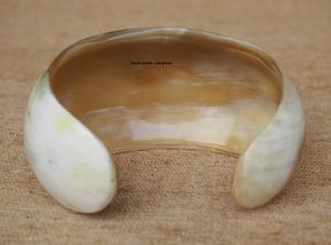 Handmade Natural Dome-Shaped Buffalo Horn Bracelet Eco-Friendly Sustainable Fashion Statement <b>Wristband</b> Jewelry for Lovers - Product Image 5