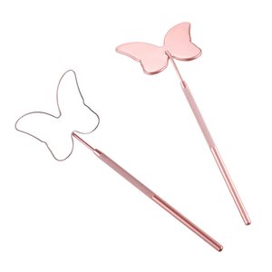 Miroir de revêtement en poudre en forme de papillon et de coeur accepté avec étiquette personnalisée Miroirs d'extension de cils professionnels - Product Image 2