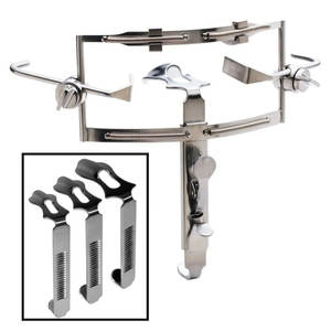 Gag dentaire de bouche de Dingman avec la chirurgie orale ORL chirurgicale de trois lames - Product Image 1