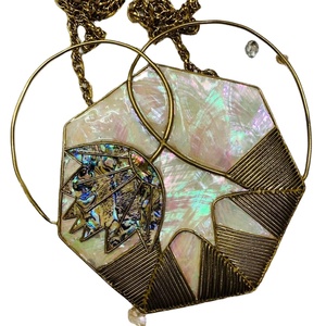Designer Mother of Pearl Brass <b>Clutches</b> | Handmade Exclusive Wedding Ladies <b>Bridal</b> Brass MOP <b>Clutch</b> <b>Bags</b> - Product Image 1