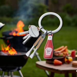 Portachiavi BBQ Personalizzato con Accessori Affascinanti, Portachiavi e Moschettoni Promozionali - Product Image 3