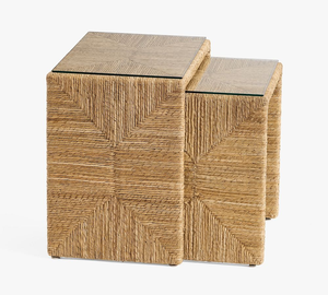 โต๊ะสานทรงสี่เหลี่ยมทำจากวัสดุเป็นมิตรต่อสิ่งแวดล้อมของตกแต่งบ้านเฟอร์นิเจอร์บ้าน - Product Image 4