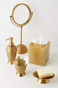 Ensemble de salle de bain en laiton, accessoires modernes, offrant un rangement coordonné pour la salle de bain avec une finition élégante et une construction durable - Product Image 5