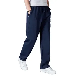 Wholesale High Quality <b>Men</b> Straight <b>Trouser</b> Cotton <b>Trouser</b> <b>Elastic</b> <b>Waist</b> Casual Customized ODM - Product Image 6