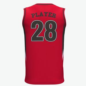 Maillots de basket-ball personnalisés à col en V pour hommes, style gilet sans manches, unisexe, adulte - Product Image 2