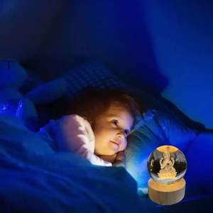 Desidiya - Lámpara de Noche de Cristal 3D con Forma de Bola de Cristal, Decoración para el Hogar, Regalo para Diwali, Graduación, Ramadán, Mujeres, Hombres, Papá - Product Image 2