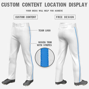 Pantalons de baseball pour hommes, longueur entière, logo personnalisé, marque privée, tissu personnalisé de haute qualité, inspection de la qualité, approvisionnement en gros - Product Image 4