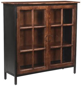 Armario de cocina de madera y vidrio reciclado con material de hierro y plástico - Product Image 3