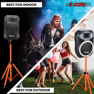 5 Core Speaker Stand <b>Tripod</b> Heavy Duty Adjustable 72" Universal Mount for PA DJ Studio - Product Image 4