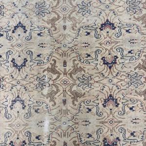 Turkish 6.4x9.9 ft Rug, Large Vintage Rug, <b>Brown</b> Floral <b>Wool</b> Rug - Product Image 3