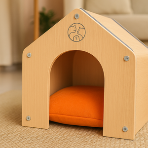 AC02 Fixed Pet <b>Kennel</b> With Raised <b>Wooden</b> Floor And Clean Lines For Interior Use Vietnam OEM - Product Image 1