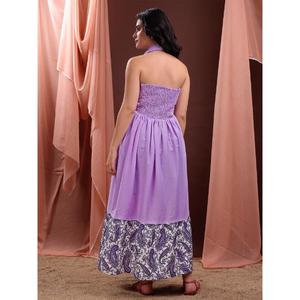 เดรสแม็กซี่ยาวคอปกแขนกุดลำลองแบบตะวันตก - Product Image 2