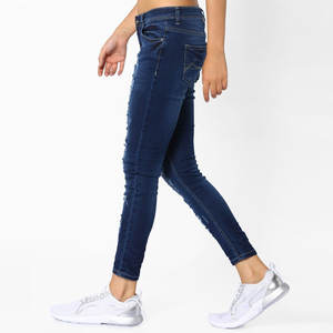 Pantalones vaqueros de mujer con logotipo bordado de nuevo diseño de alta calidad, traje de moda de secado rápido, venta en línea, pantalones vaqueros desgastados para mujer - Product Image 2