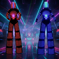 Guangzhou Nanchi Promotion pas cher bonne qualité taille adulte fête de noël lumineux scène danse échasse Costume Costume avec lumières LED