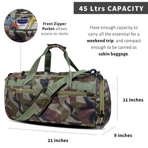 Outdoor Duffle Bag With <b>Lightweight</b> Material And Side Pockets For Quick Access Duffle Bag With Water-Resistant Coating - Product Image 3
